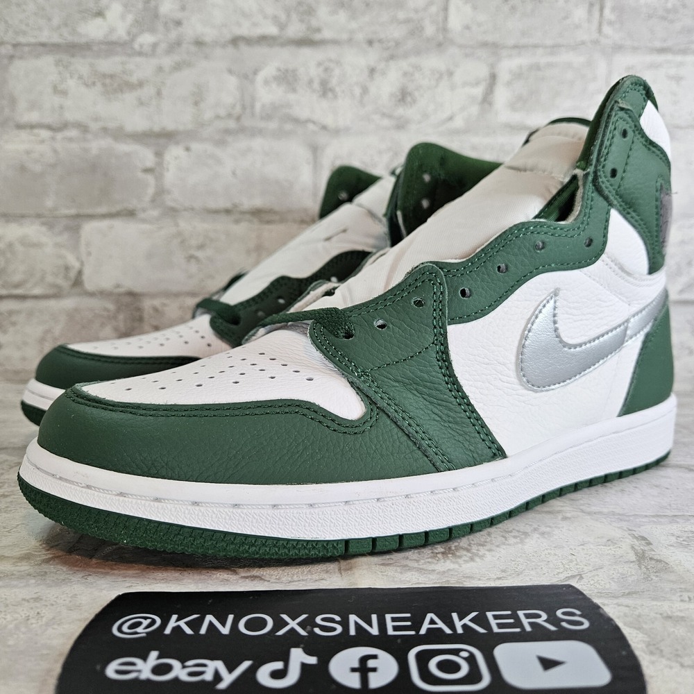 Air Jordan 1 Retro High OG Gorge Green Metallic Silver DZ5485-303 Men's Size 9